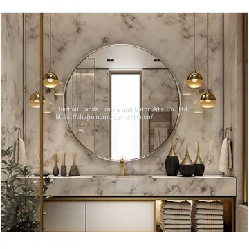 Bathroom mirror stainless steel brass gold bathroom mirror