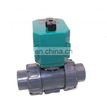 1/2inch ,1inch , 2 inch 5volt 12 volt upvc plastic pvc motorized electric actuator water ball valve with manual override