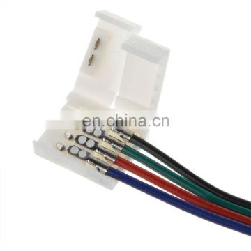 10mm 3528/5050 RGB Color LED Strip Lights 4PIN Solderless PCB Connector Adapter