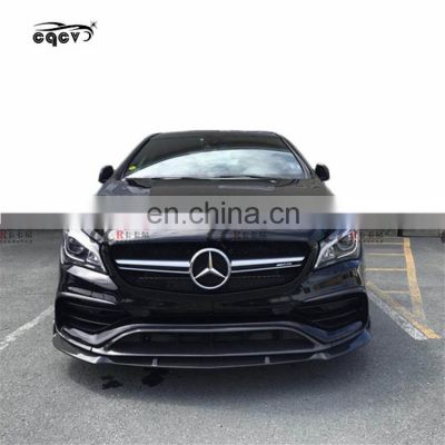High quality carbon fiber body kit for Mercedes Benz CLA class CLA45 A&mg front lip rear lip side skirts and wing spoiler