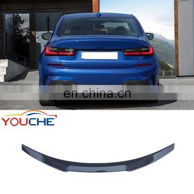 M4 style carbon fiber rear trunk spoiler for BMW 3 series G20 2019+