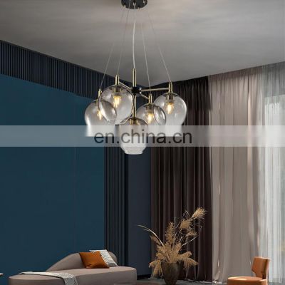 HUAYI Contemporary Style Living Room Hotel Indoor Decoration Hanging Chandelier Pendant Light