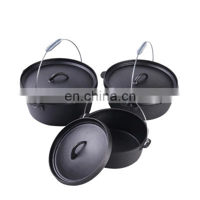 Export Cast Iron Stew Old-Fashioned Traditional Cast Iron Stew Dutch Double Ear Soup Uncoated Non-Stick Pot