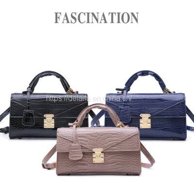 Factory wholesale Middle-east hot-selling alligator print handbag for ladies