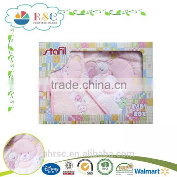 Wholesale Cotton Animal Embroidery Towel Set for baby