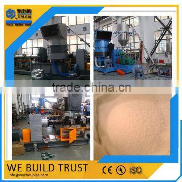 800kgh capacity recycled waste plastic granules making line