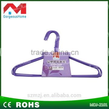 High quality durable PE coated metal plastic thick hanger