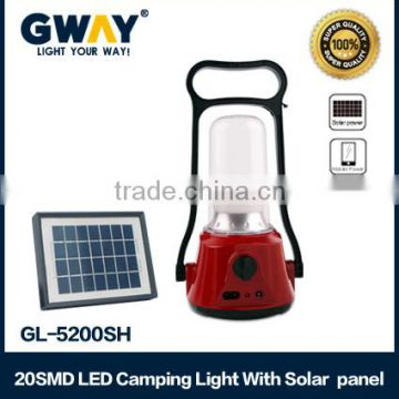 20 SMD LED solar Camping lantern,300lm,GL-5200SH