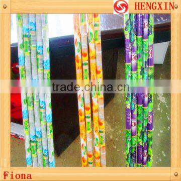 plastic coated metal broom handle with italian screw