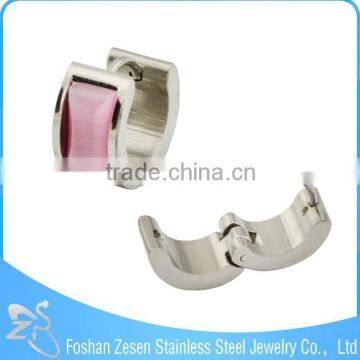 ZS13041 stainless steel beautiful hoop earrings korean model selling earrings for young girls