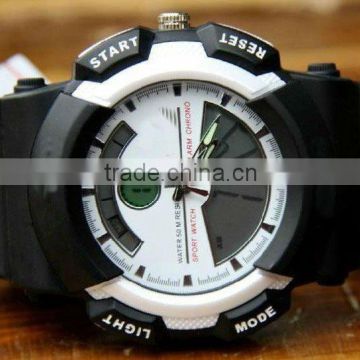 2012 silicone sports watch with luminous hands