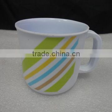 Simple printing melamine cup with handle