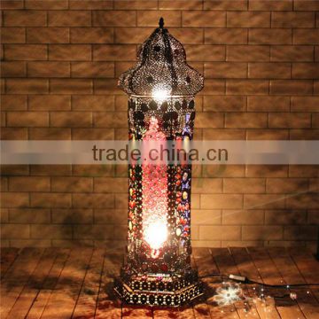 Antique Moroccan floor lamps/ colorful iron cage floor lights/made in china floor lighting