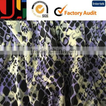 2015 fashion polyester spandex FDY knitting printed fabric