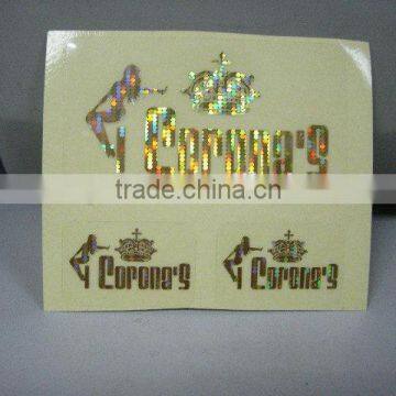 Customized OEM wholesales Gold Silver Foil Hot Stamping printing sticker for decoration