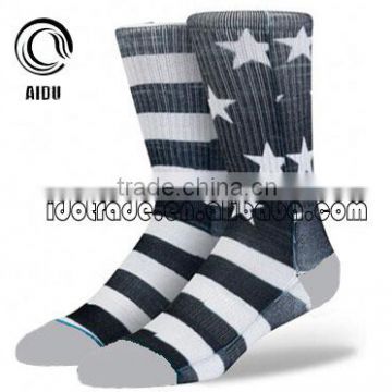 Star Flag Thermal Crew Fuzzy Custom Sport Sock Crazy Socks Man Sock Mens Socks