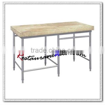S091 Stainless Steel Work Table With Wooden Cutting Board