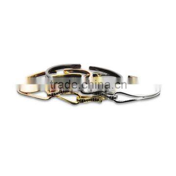 KJL-CZ0063 Men Anil Arjanda Bangles,Micro Pave black cz&Plated 24kGold Cuff Bangle Open Bangle Bracelets