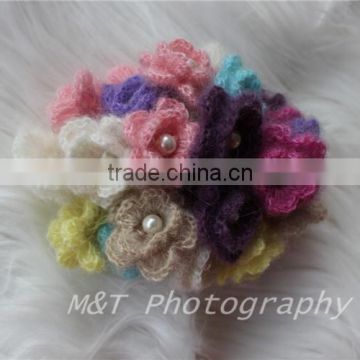 Hand Crochet Mohair Headbands Baby Mohair Flower Headbands