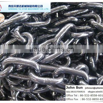 Hot sale Grade U2 Black painted open link anchor chain