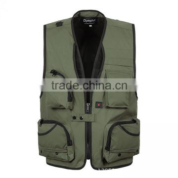 2015 Spring & Autumn Men's Vest 4L/5L Plus Size with Multi-pocket for Photography Hunting Vest Journalist Quality Sleeveless