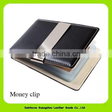 MC014 Leather metal money clip wallet , made in China