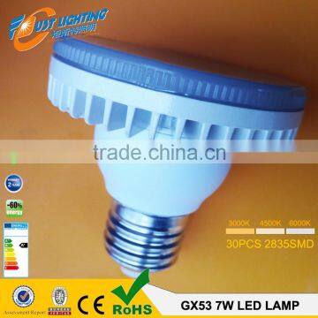 E27 to GX53 bulb base 7w8w220-240v AC CE and ROHS