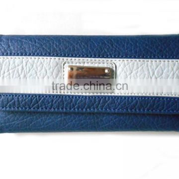 Blue fashion accessory woman long handbag