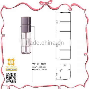 Cube cylinder PETG wholesale cosmetic 13ml lip gloss