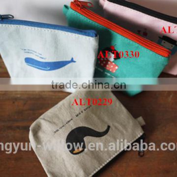 chinese style wholesale zipper cotton fabric wallet cheap small coin holder purses