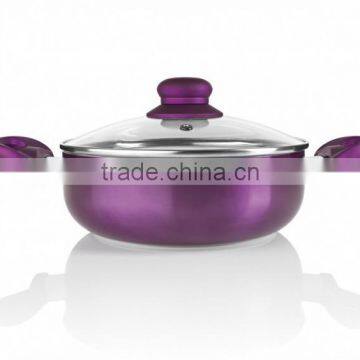 purple out coating aluminum non-stick sauce pot