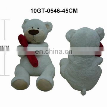 Plush Polar Bear with Stick Stuffed White Bear with Crutch