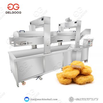 Automatic Continuous Chicken Nugget Frying Machine/Fish Skin Fryer Machine