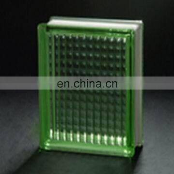 rocky green side colour glass block