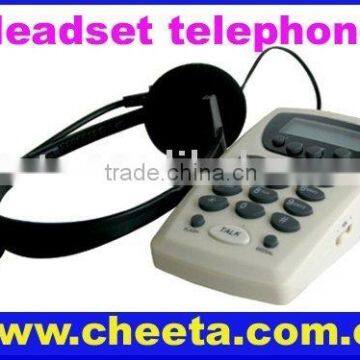 Headset support telephone