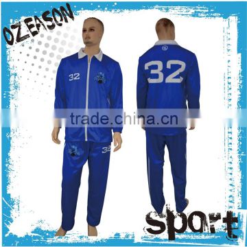 custom blank sublimation 100% polyester fabric for gym/sport tracksuit with oem service