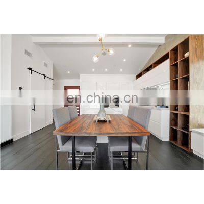 Modern Kitchen Designs PVC Lacquer Kitchen Island Furniture White Shaker Modular Kitchen Cabinet
