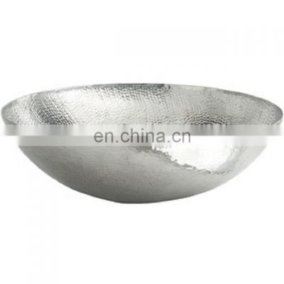 aluminium cast shiny polished metal funky bowl