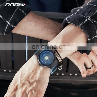 SINOBI Creative Watch Men Silicone Band Watches Quartz Mens Watch Sets  Wholesale Wristwatch S9802G Jam Tangan Pria