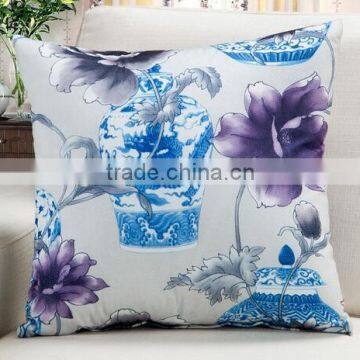Vase and flower design cushion for car , seat ,home decoration