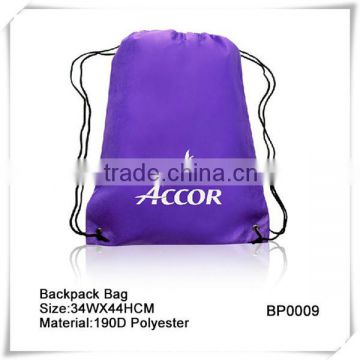 Wholesale price drawstring shoe backpack bag