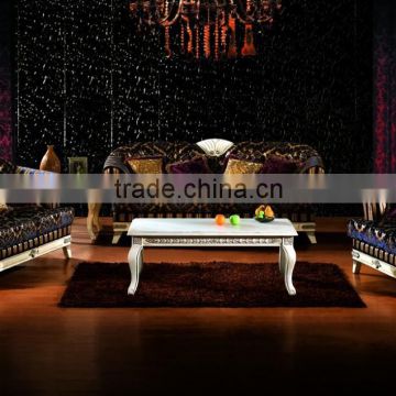Royal design white wooden frame sofa set A80093