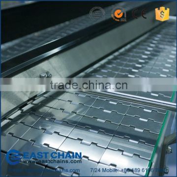 Single hinge straight running width 127mm 420 stainless steel flat top chain SS812-K500