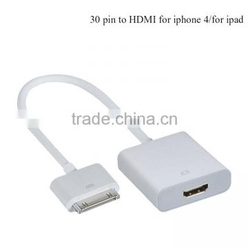 30 pin to hdmi OTG cable for iphone 4 and for ipad