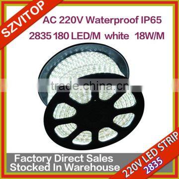 SV 220V IP65 2835Flexible Rope LED Strip white Party Xmas Lamp 220V2835 180LEDS/M