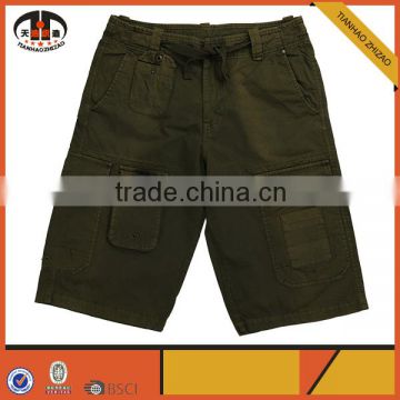 Multiple Pockets Comfort Cotton Men Short Pants 3/4 Pants for Summer