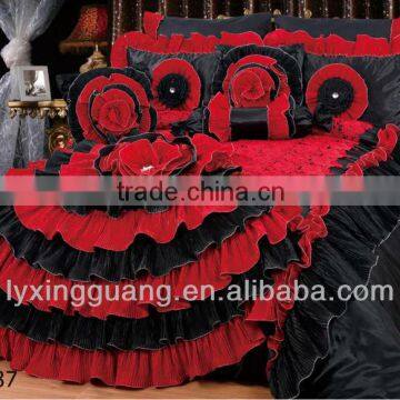 Black /Red Flower Wedding Comforter