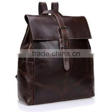Men's leather shoulder bag backpack men crazy horse leather backpack tide bag leather bags