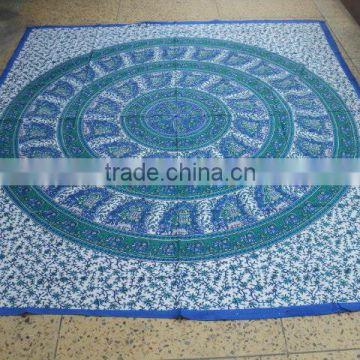 indian printed bedsheets tapestry ROUND MANDALA
