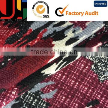 2015 Abstract design polyester spandex flannel fabric